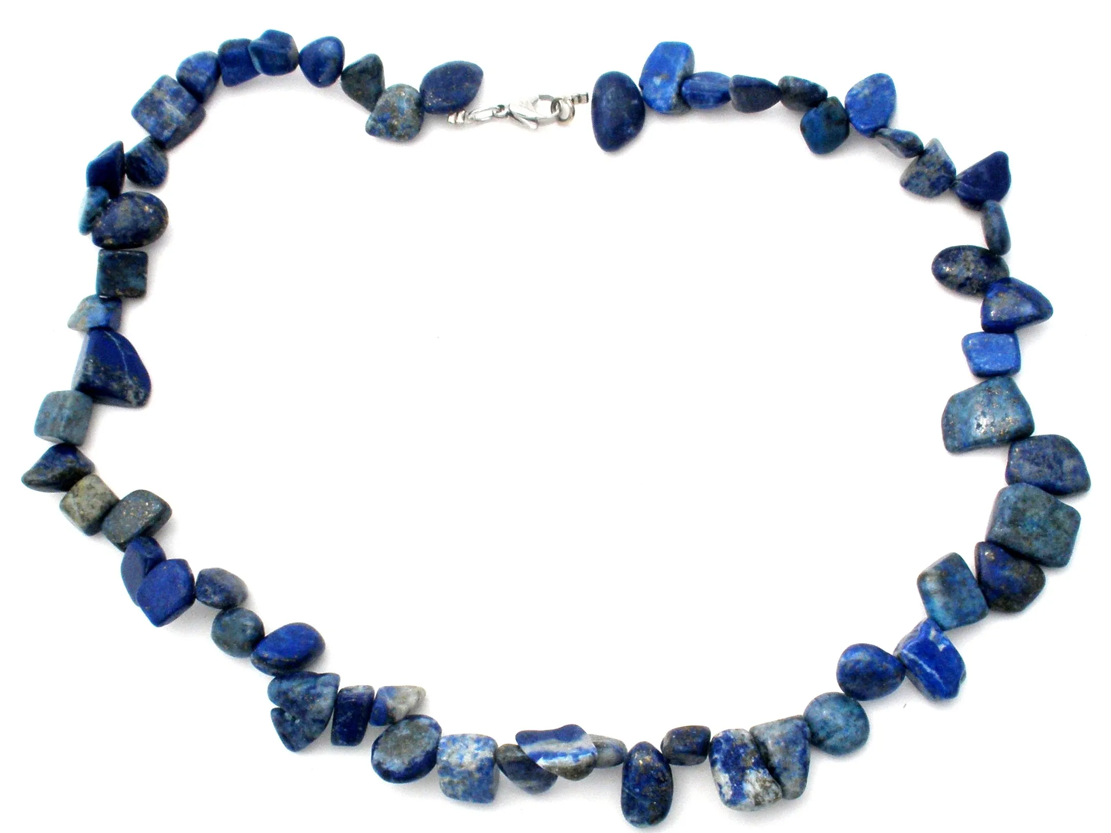 Lapis Lazuli Nugget Bead Necklace 18"