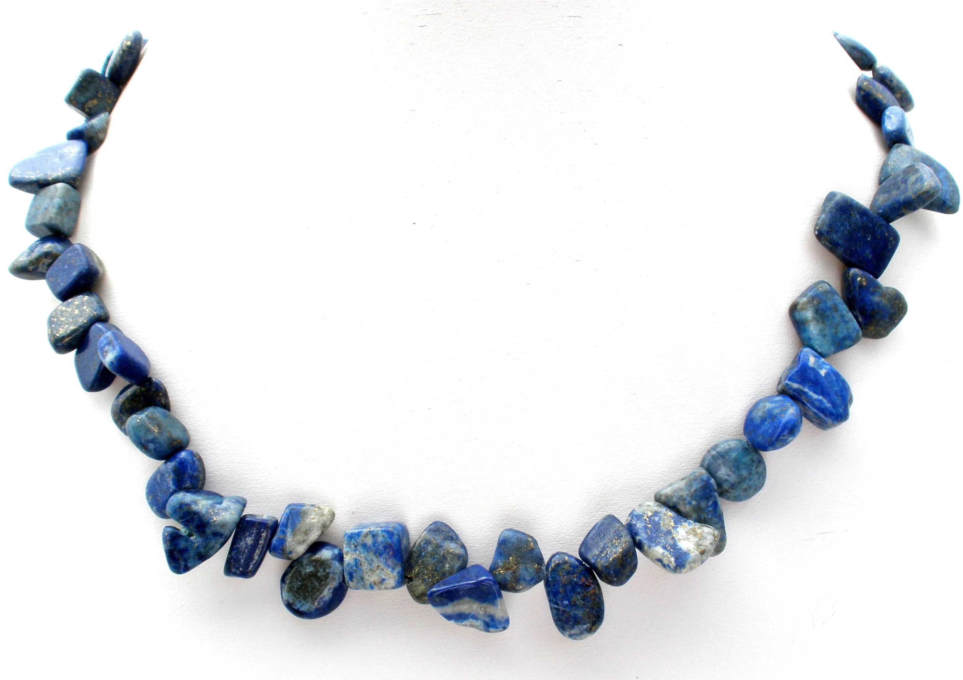 Lapis Lazuli Nugget Bead Necklace 18"