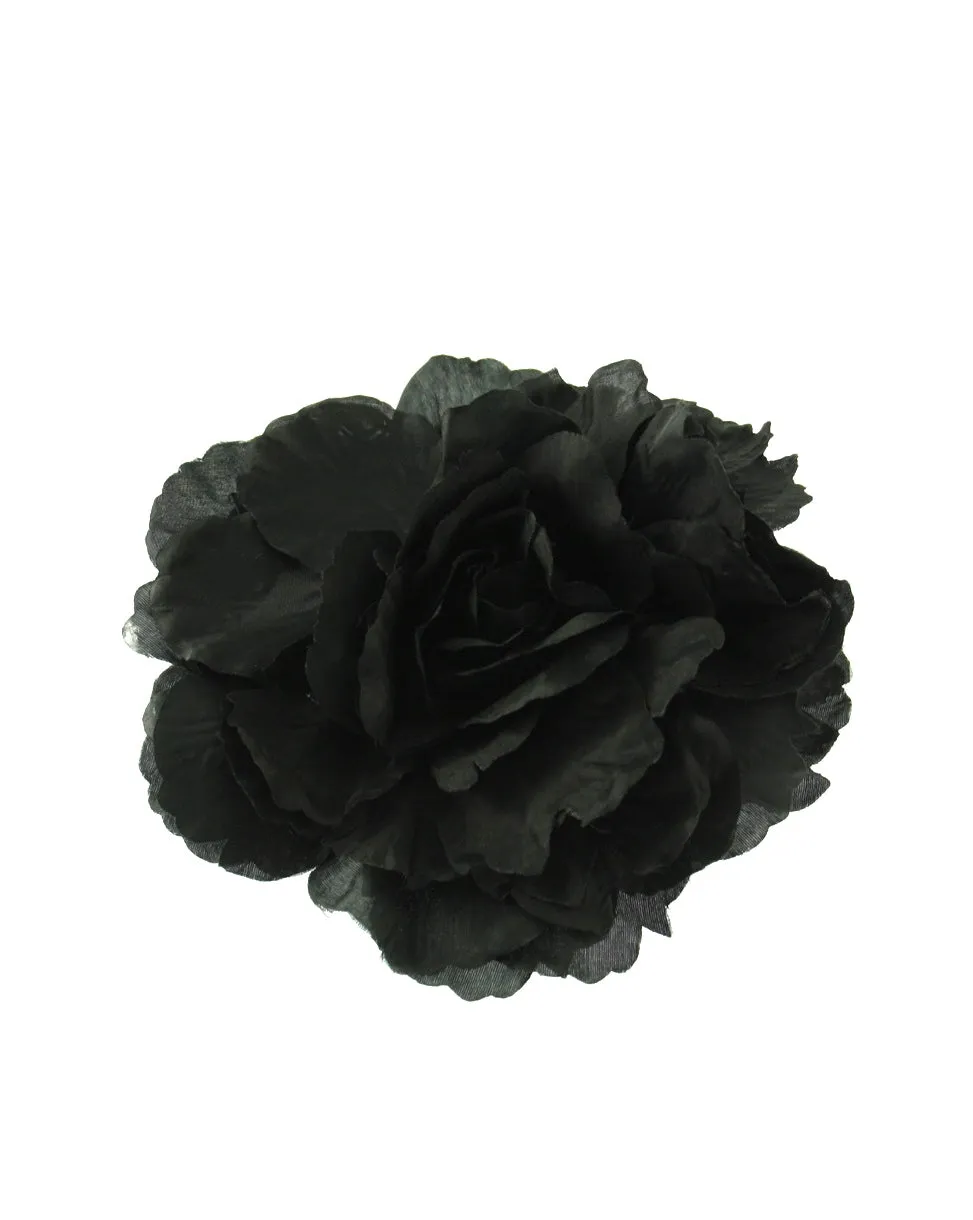 Large Flat Rose on Concord Clip & Brooch Pin