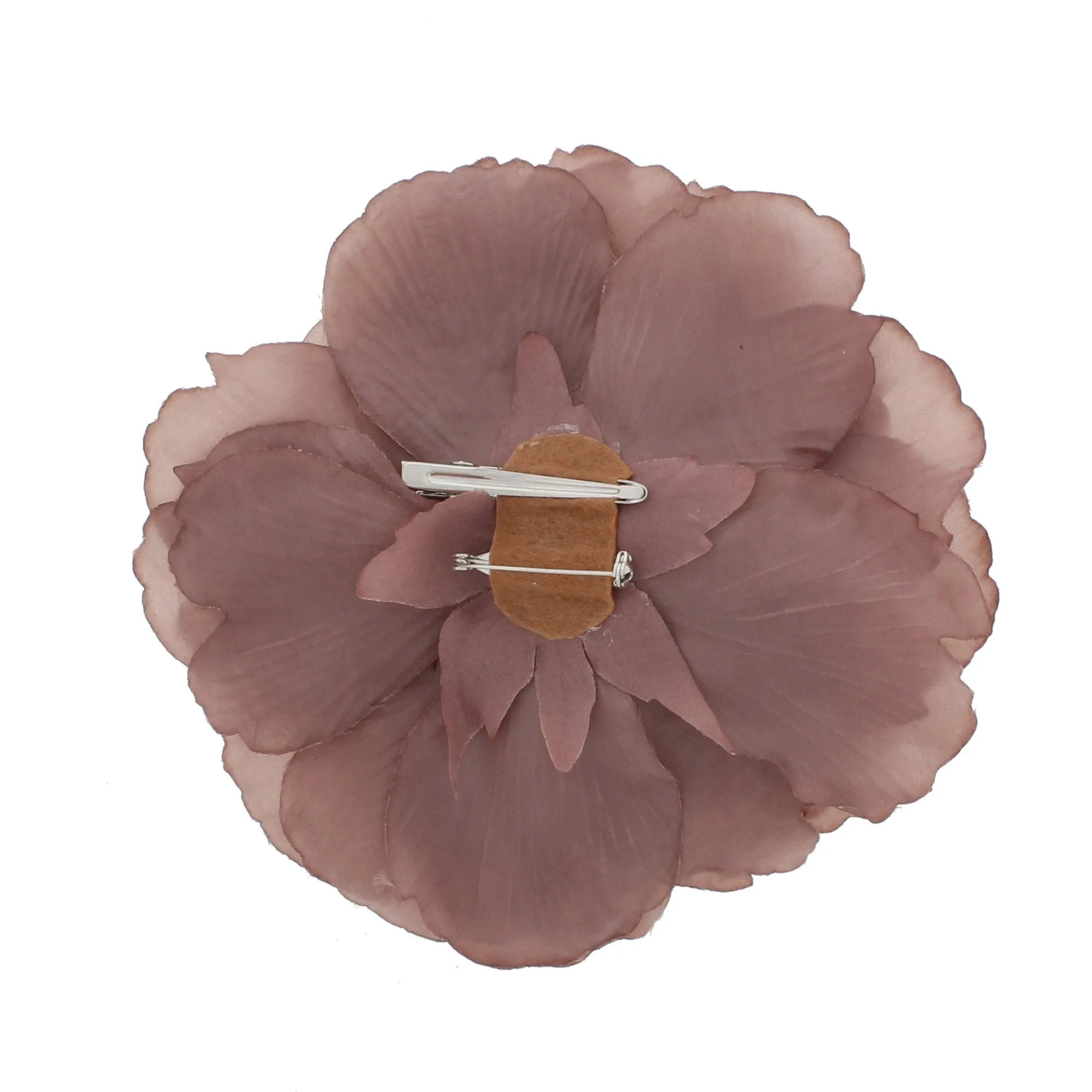 Large Flat Rose on Concord Clip & Brooch Pin