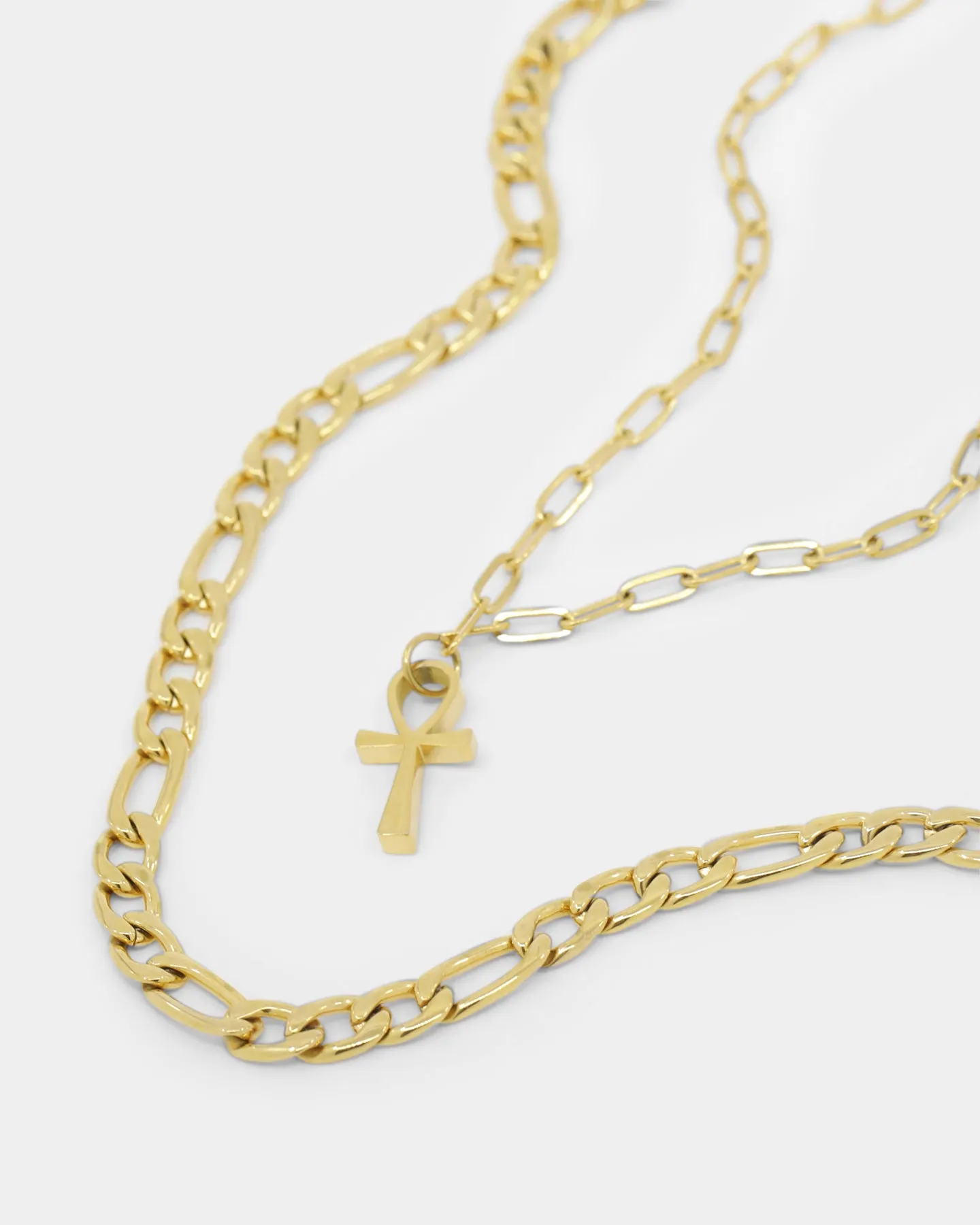 Last Kings Ankh Double Chain Gold