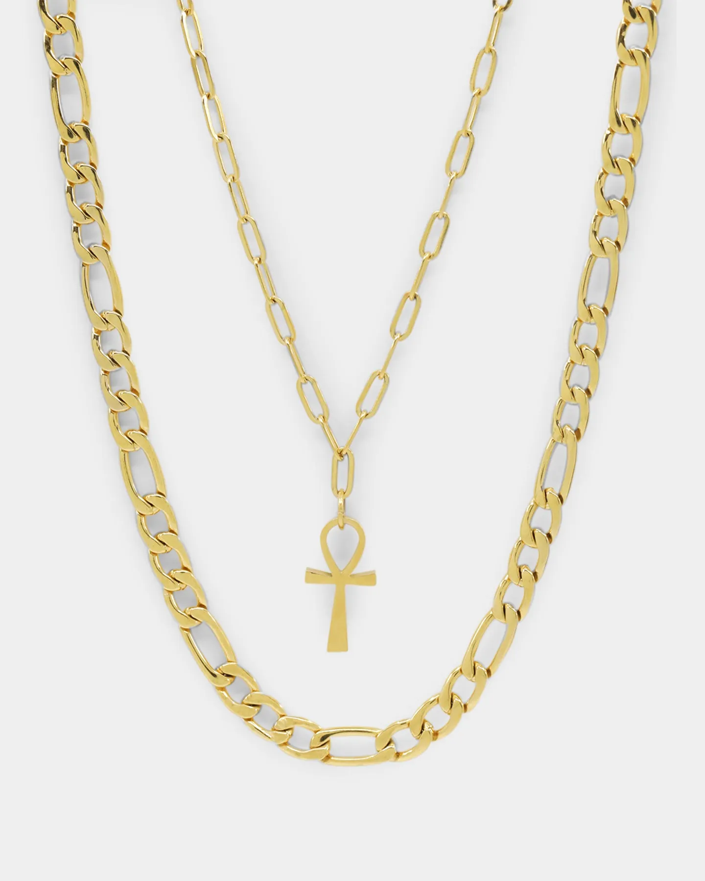 Last Kings Ankh Double Chain Gold