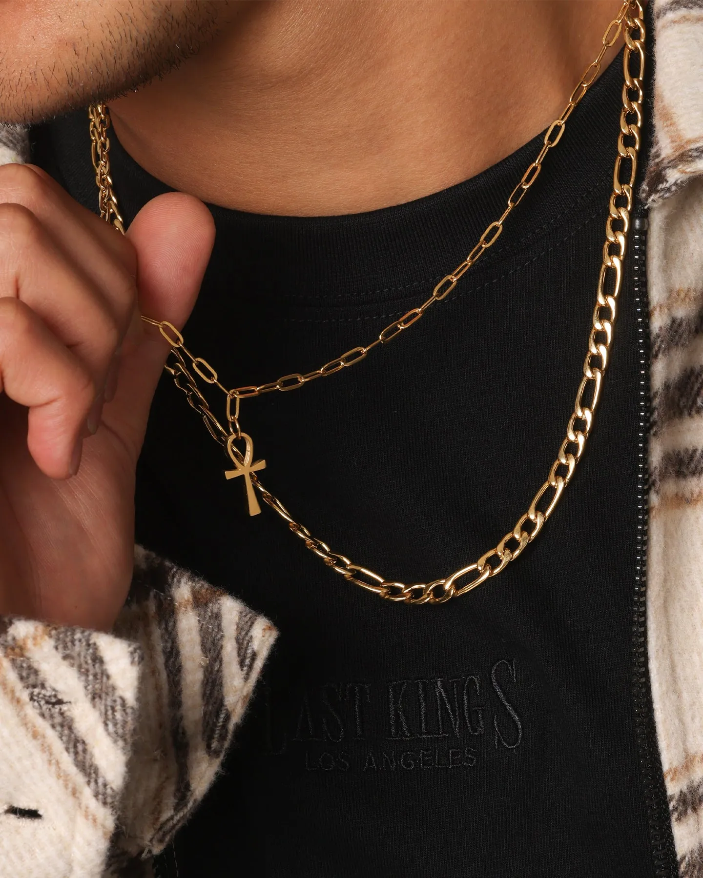 Last Kings Ankh Double Chain Gold