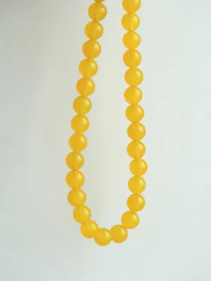 Lemon Soda Yellow Onyx Beaded Necklace