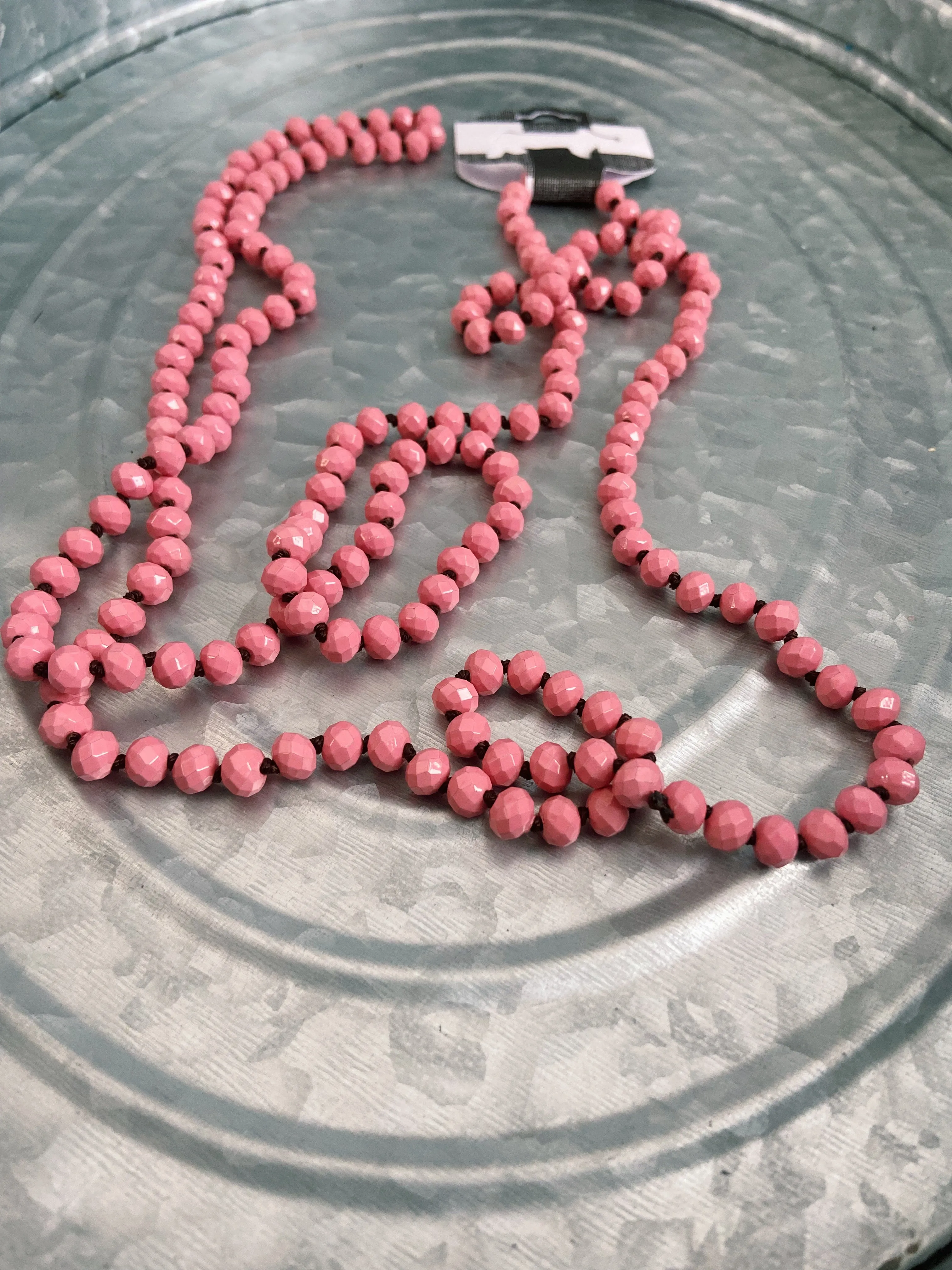 Light Pink Beaded Necklace