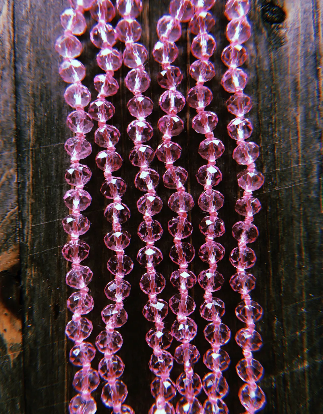 Light Pink Clear Beaded Necklace