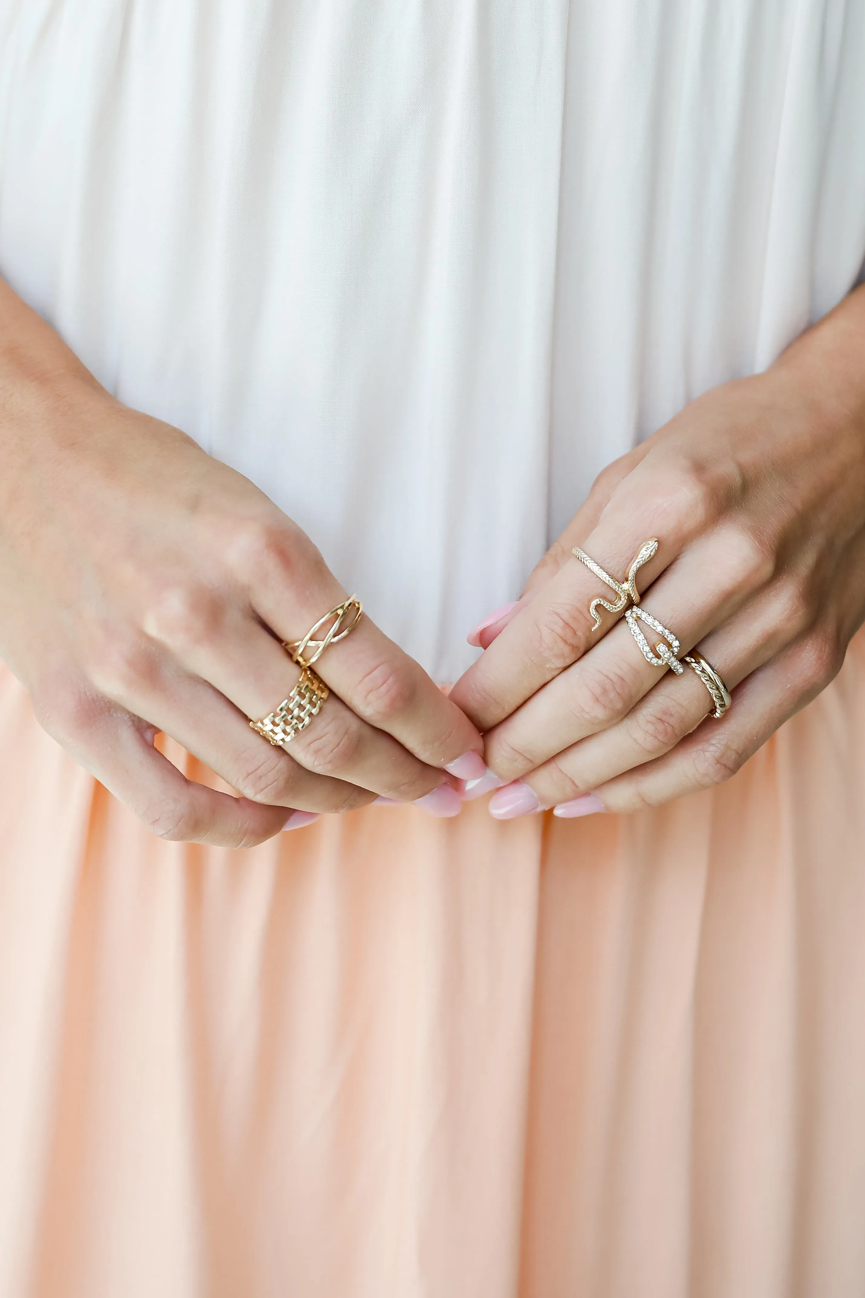 Margot Gold Snake Ring Set