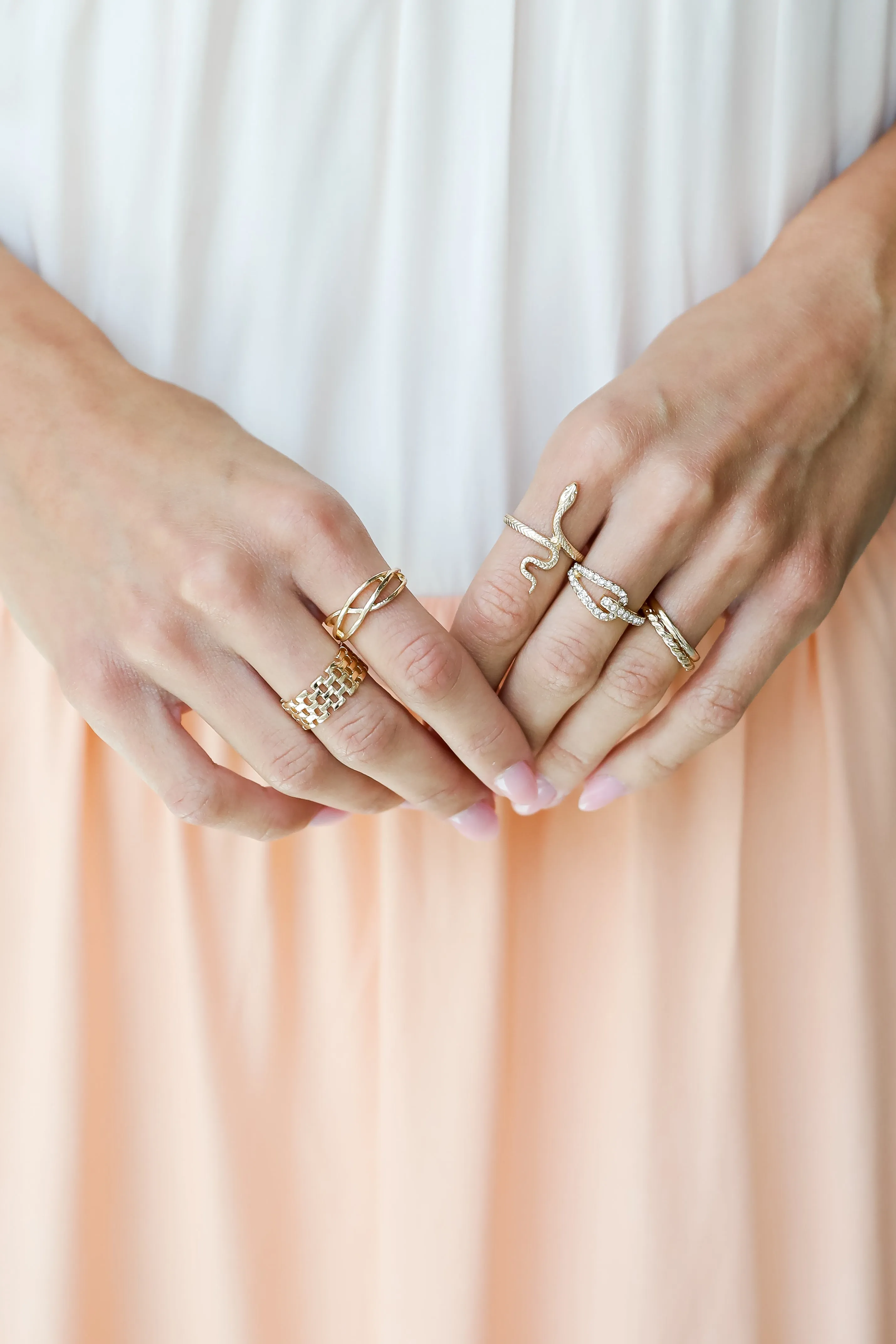 Margot Gold Snake Ring Set