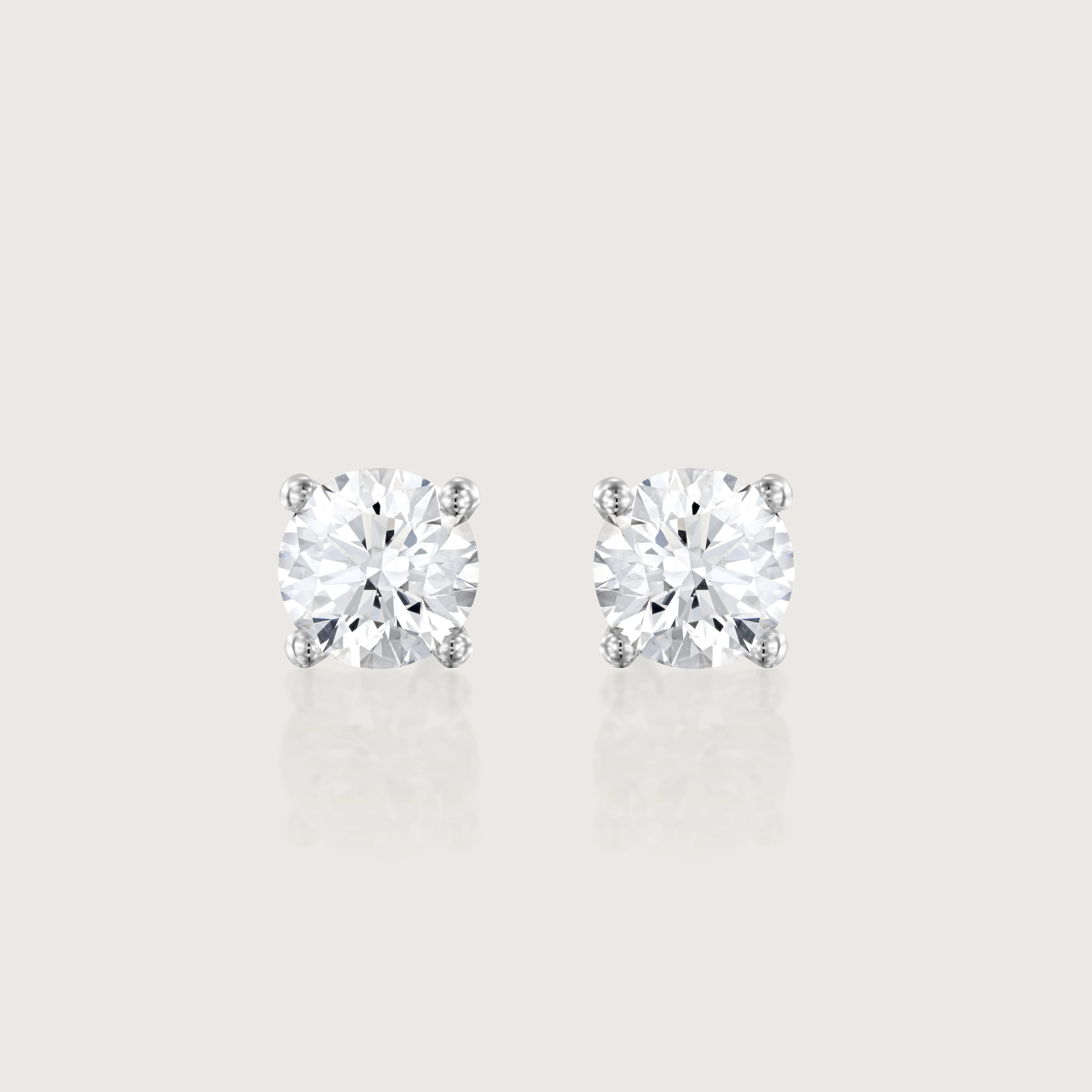 Martina Gold Earrings 5mm White Diamond