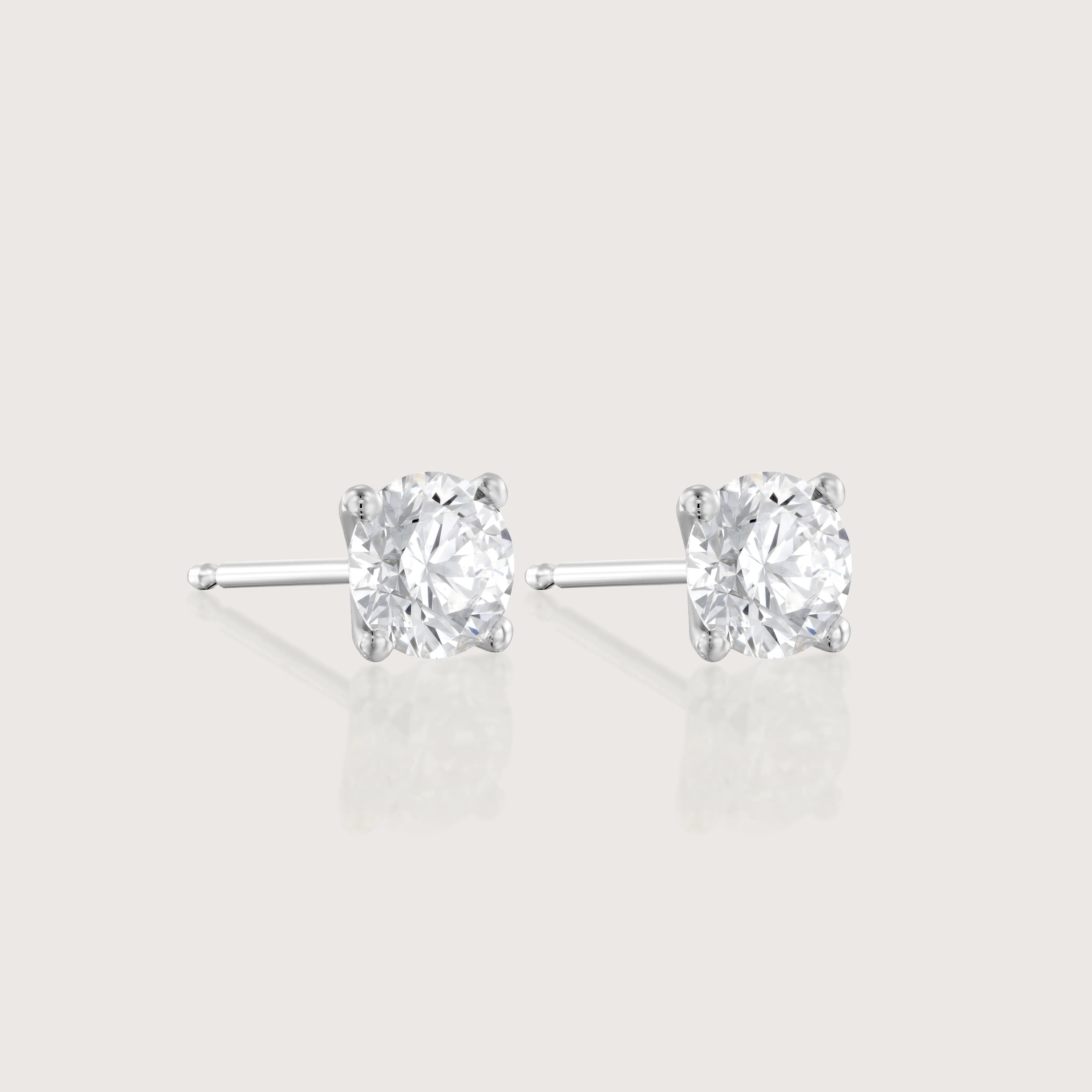 Martina Gold Earrings 5mm White Diamond