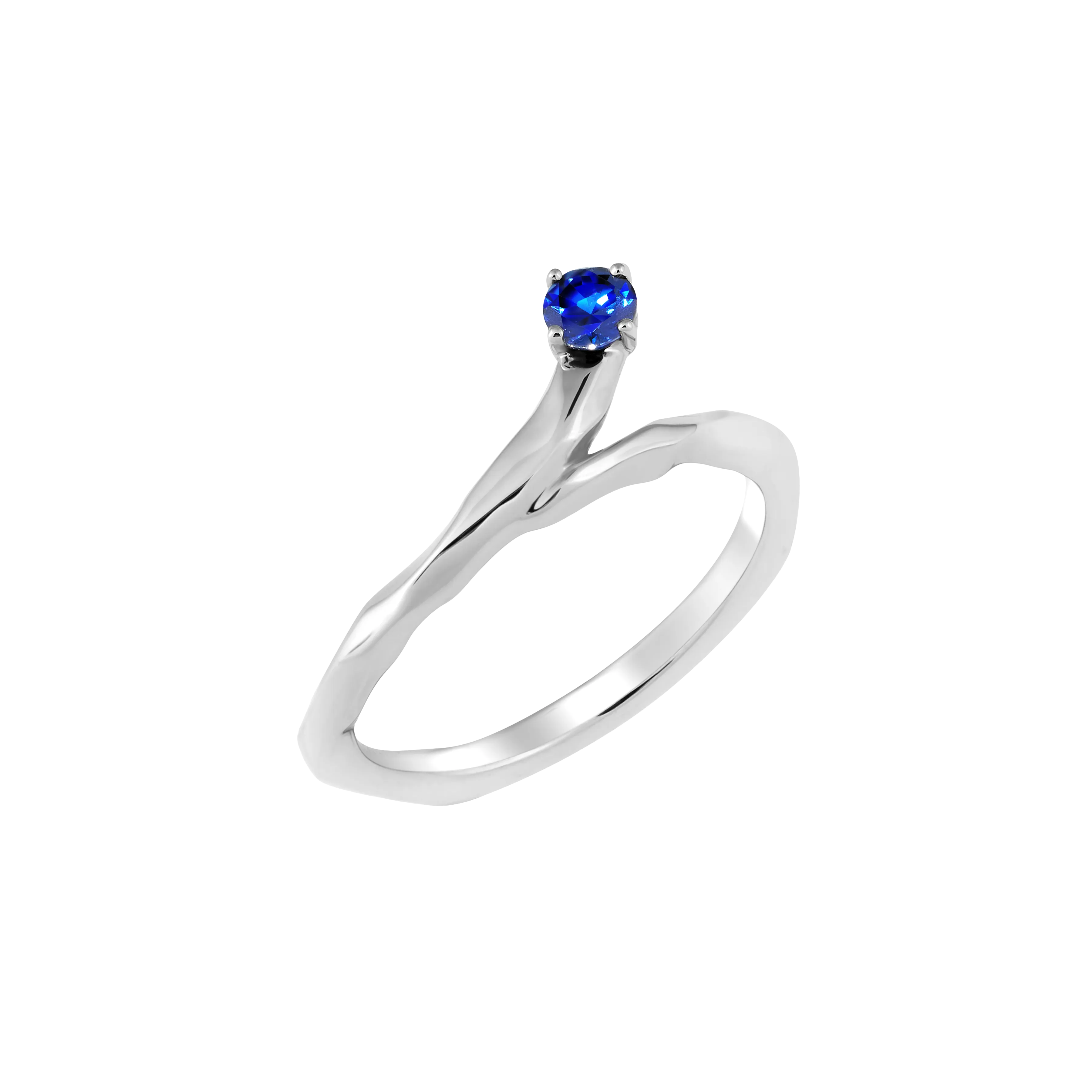 Meteor blue sapphire ring