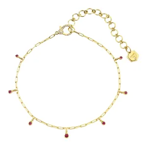 MINI ME RUBY DANGLE DROP NECKLACE