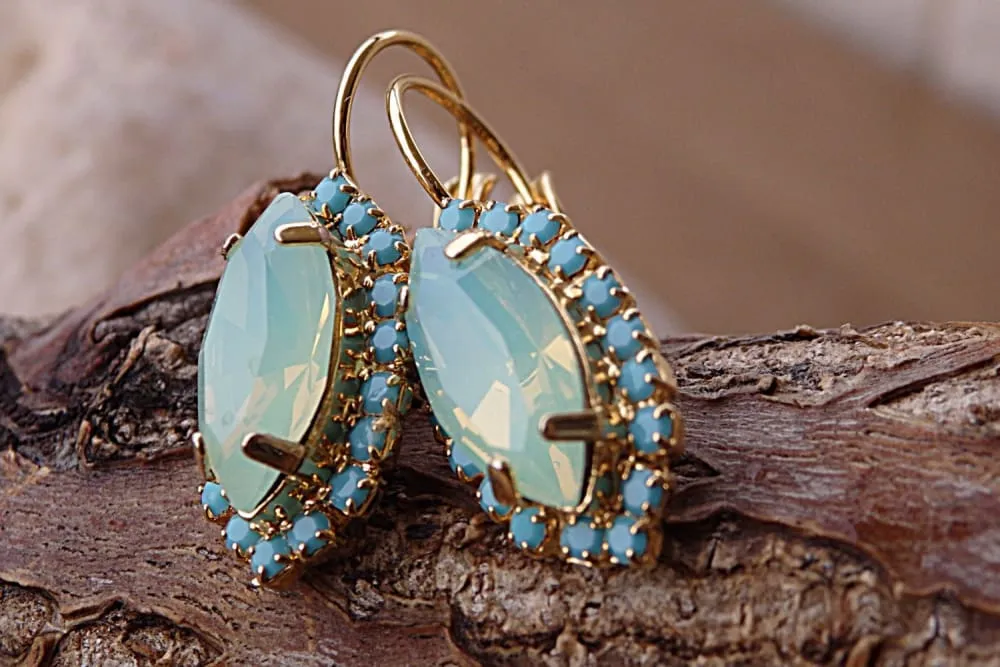 Mint Drop Earrings