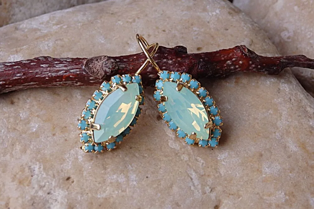 Mint Drop Earrings