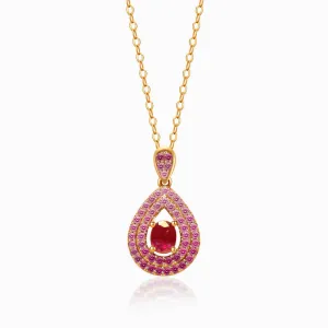 Mogok Rose Natural Ruby Necklace