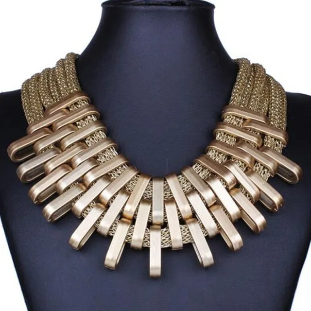 New Acrylic Punk Vintage Fashion Necklaces &Pendants Women Statement Necklace Gradient Drops Choker