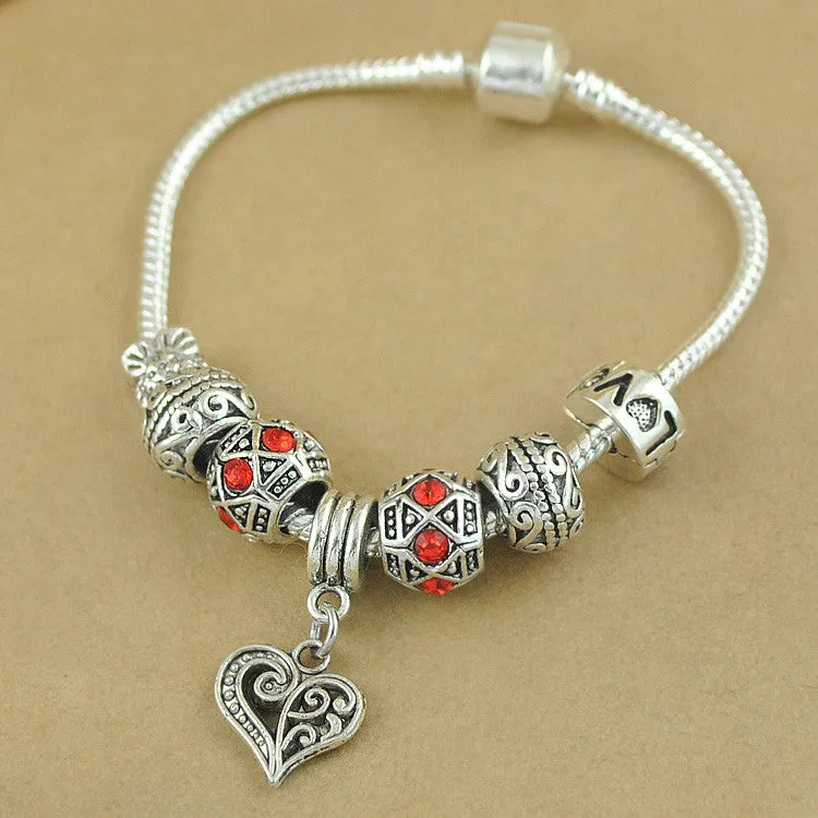 New Fashion Vintage Silver Elephant Beads Bracelets For Women DIY Beads Jewelry