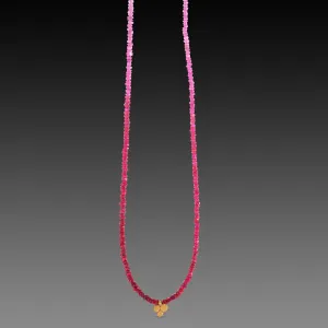 Ombre Ruby Beaded Necklace