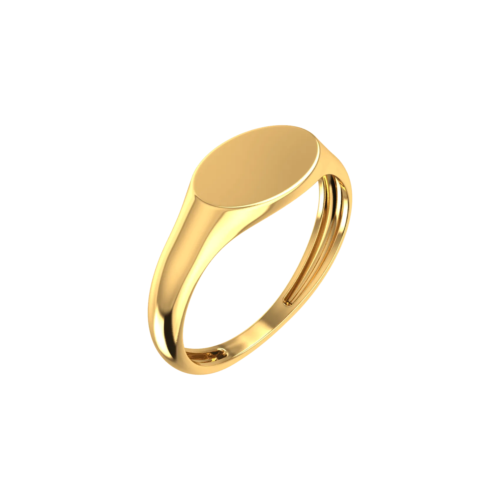 Oval essential signet ring