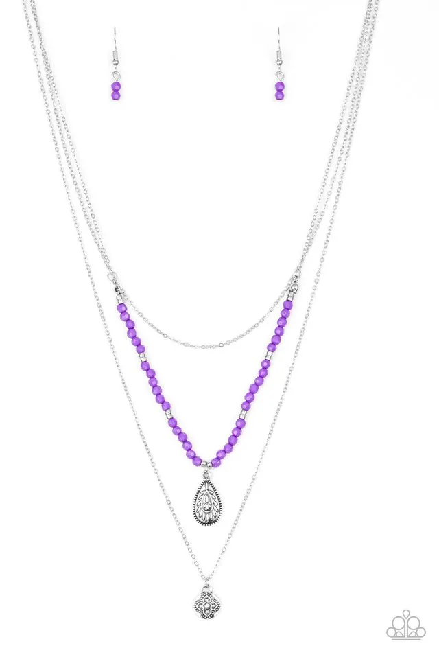 Paparazzi Necklace ~ Mild Wild - Purple