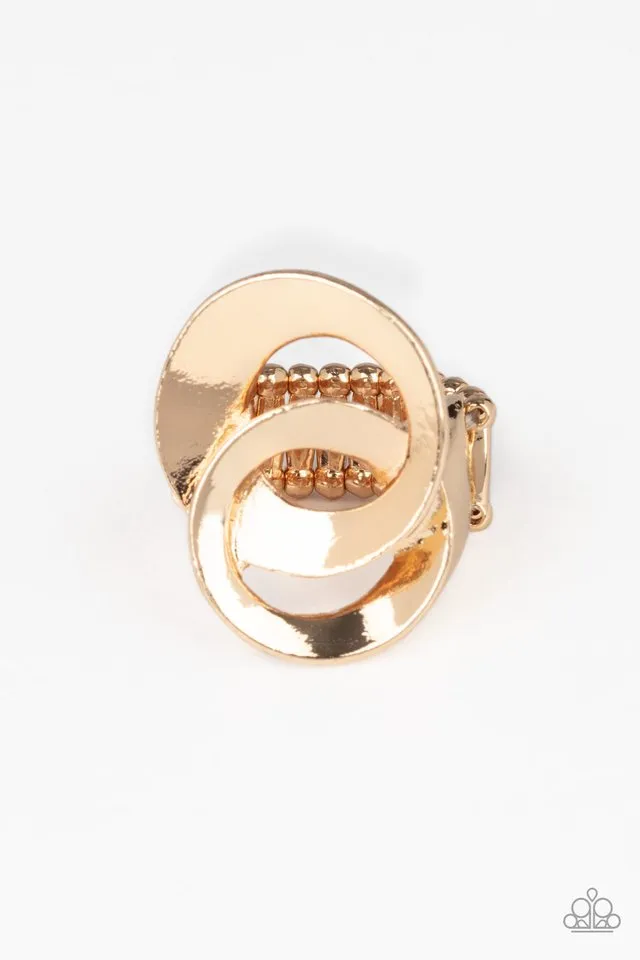 Paparazzi Ring ~ Pro Top Spin - Gold