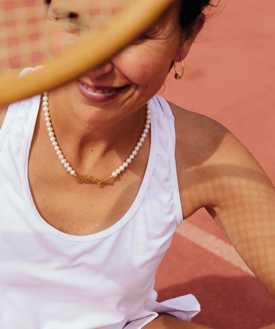 Pearl Beaded Name Necklace