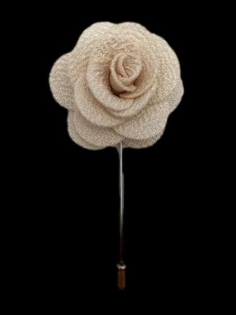 Pearl Vanilla Lapel Flower Pin