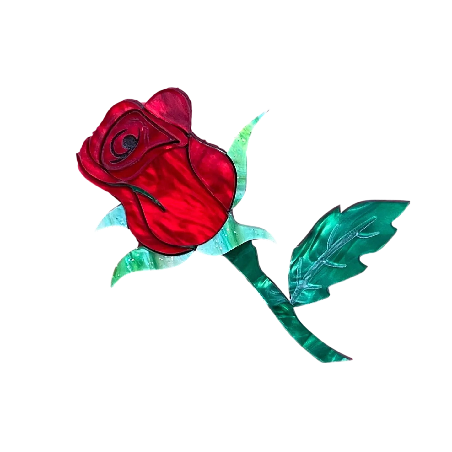 Red Rose - Brooch