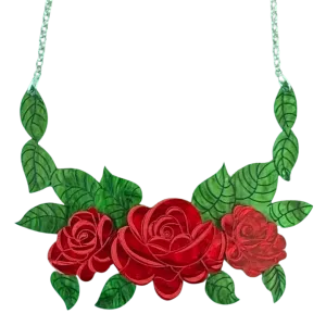 Red rose - necklace