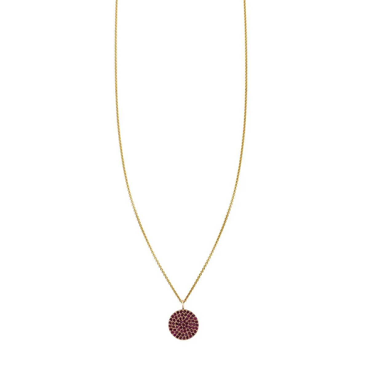 Red Ruby Medallion Necklace