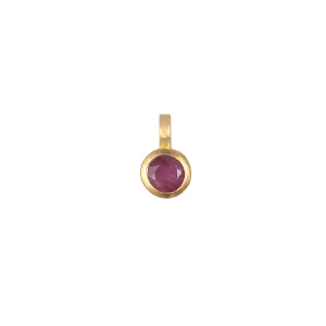 Ruby Bezel Charm