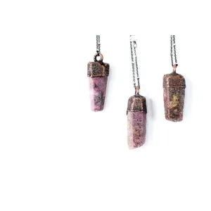 Ruby crystal necklace | Raw ruby necklace | Raw mineral necklace | Ruby gemstone pendant on copper chain | Rough ruby crystal pendant