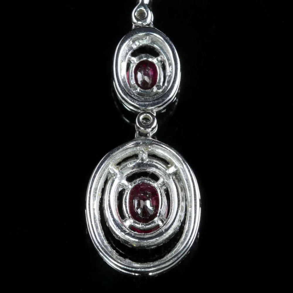 Ruby Diamond Necklace 18Ct 2.38Ct Diamond 3.25Ct Ruby