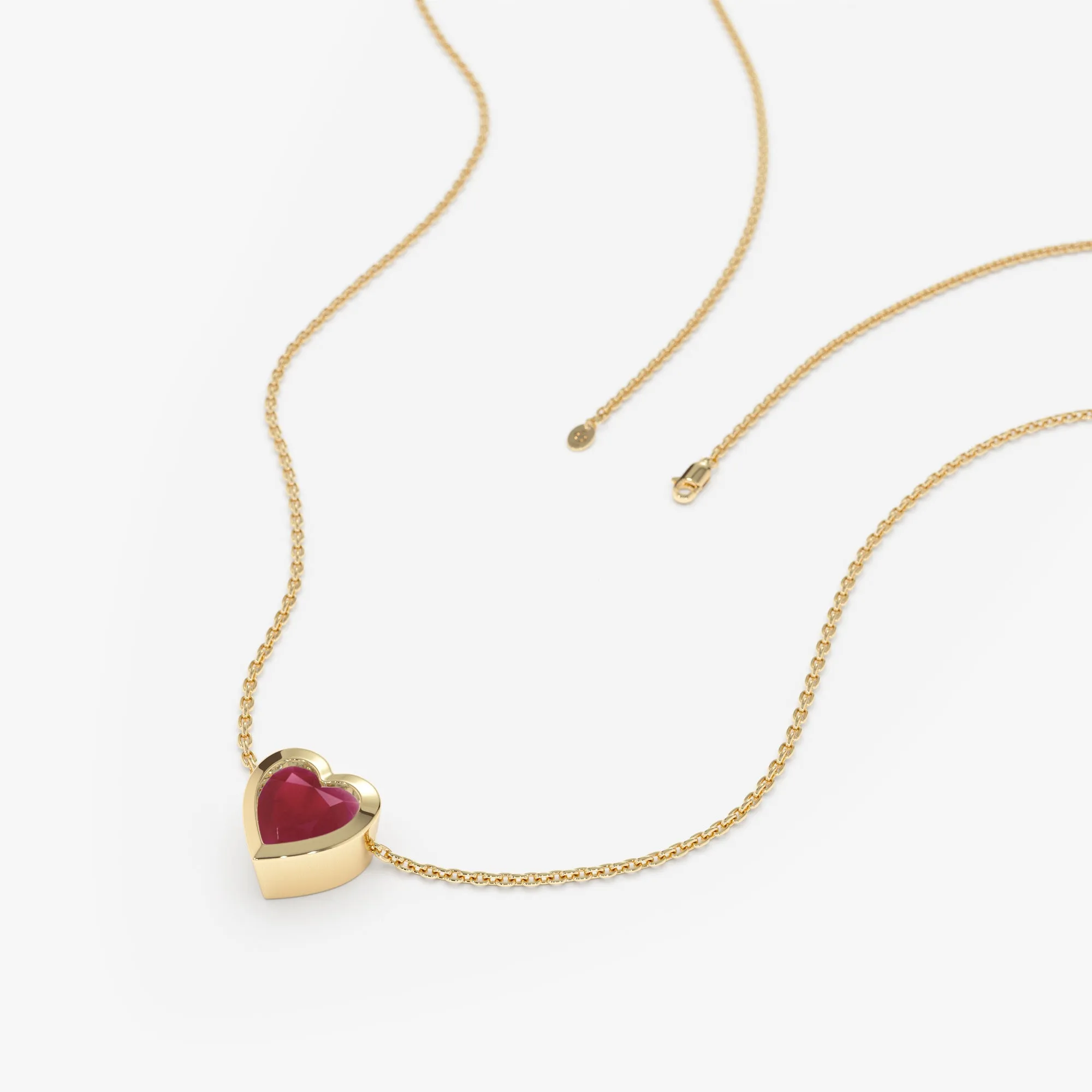 Ruby Heart Necklace, Ashly