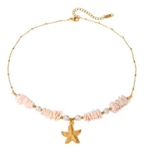 RUBY STARFISH NECKLACE