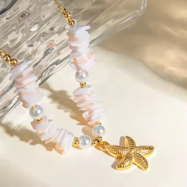 RUBY STARFISH NECKLACE