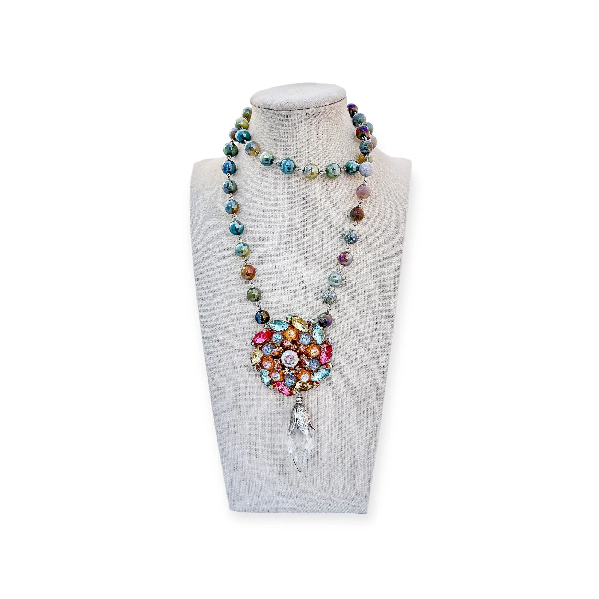 Seasonal Lights Beaded Bauble Necklace