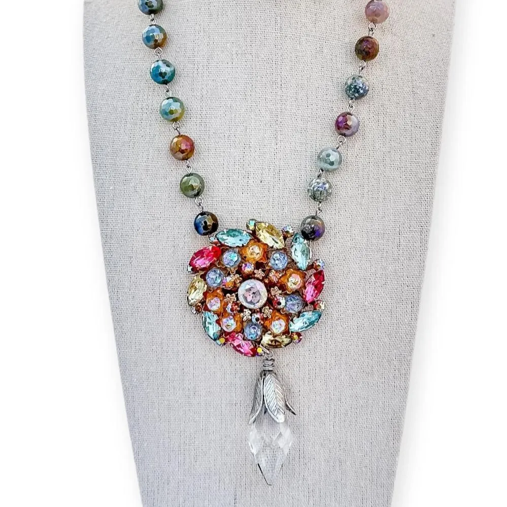 Seasonal Lights Beaded Bauble Necklace