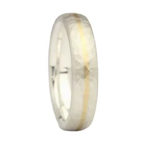 Silver and Gold Inlay Ring