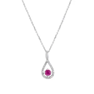 Silver Limitless Ruby & Diamond Necklace