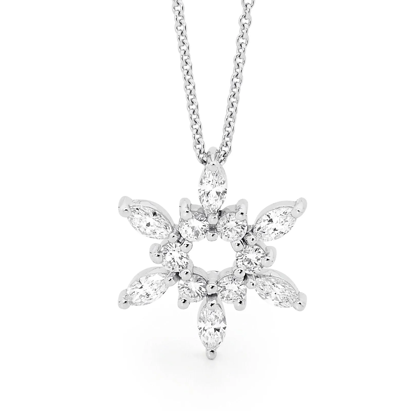 Snowflake Diamond Pendant