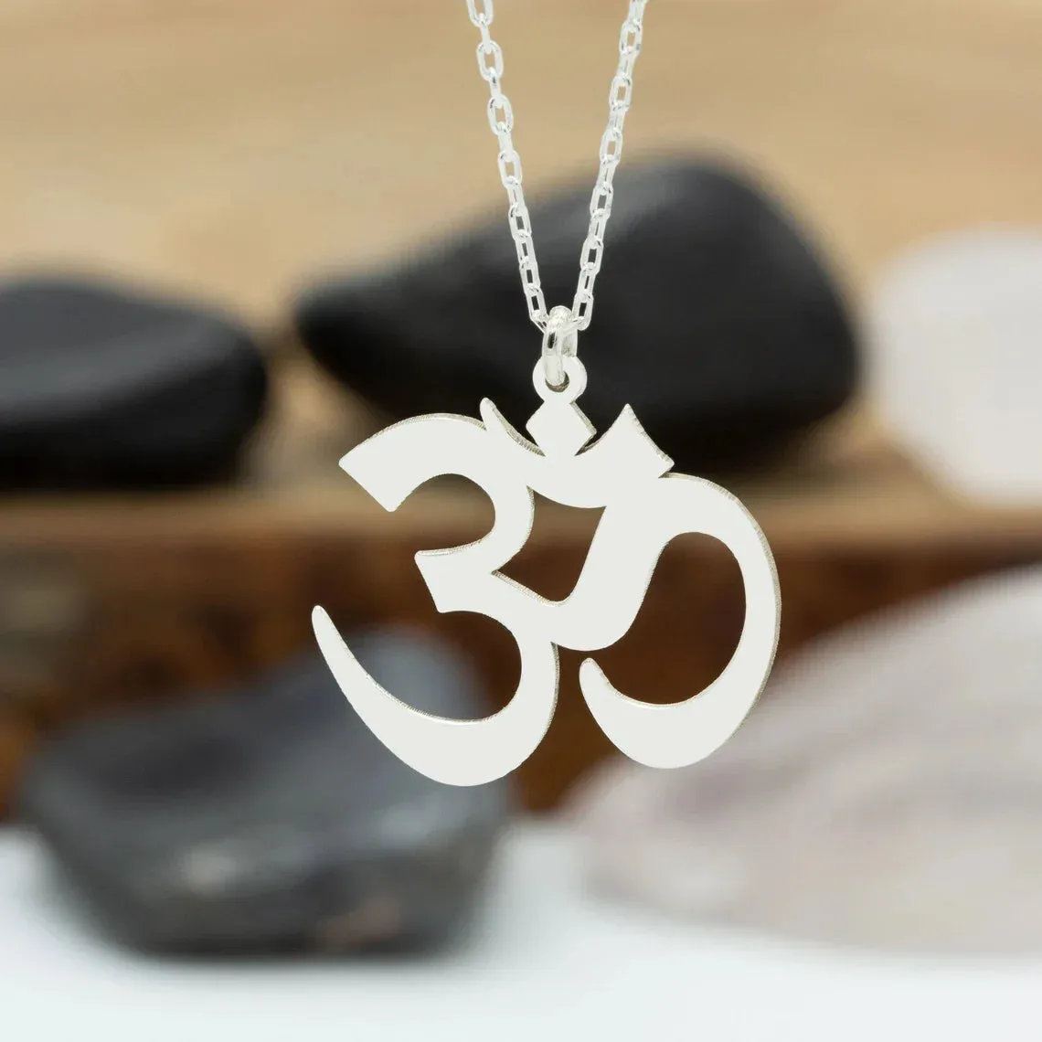 Stainless Steel Yoga Om Necklace for Women Gold Plated Aum Sanskrit Yoga Chakra Pendant Jewelry Mother's Day Gift