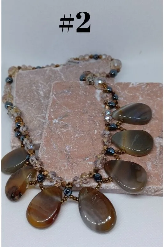 Statement Beads Quartz Crystals Necklaces