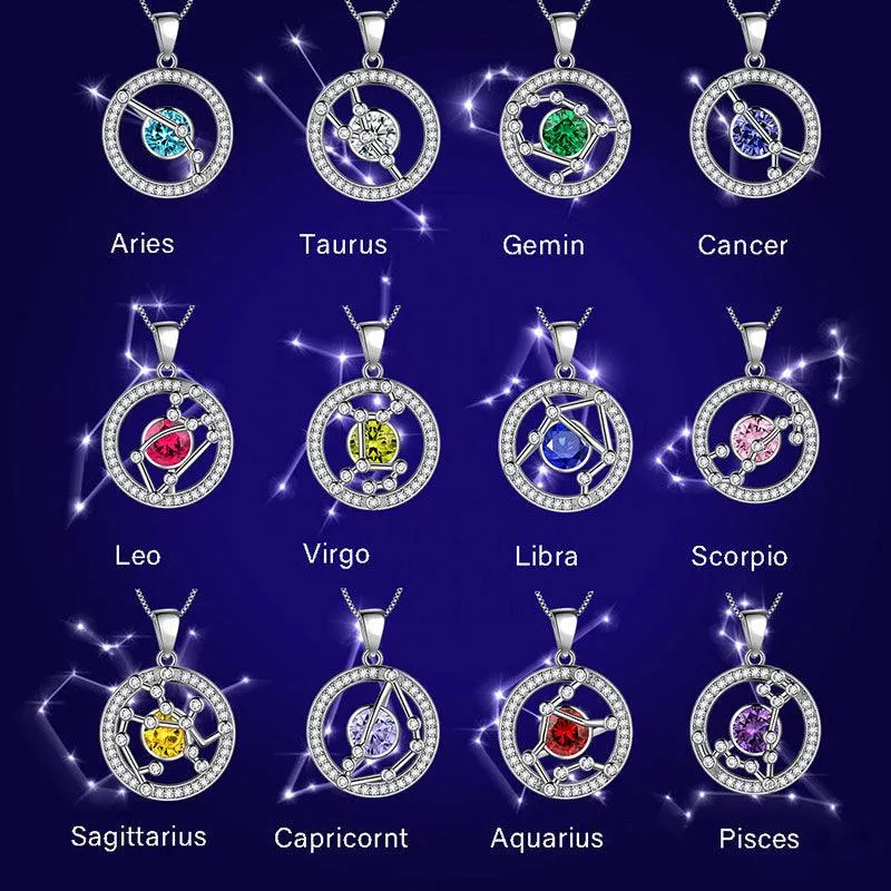 Tokyo Mart Zodiac Leo Necklace July Birthstone Pendant Jewelry Women Girls Birthday Gift