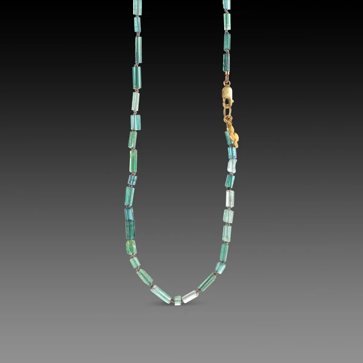 Tourmaline Crystal Necklace with 22k Charm