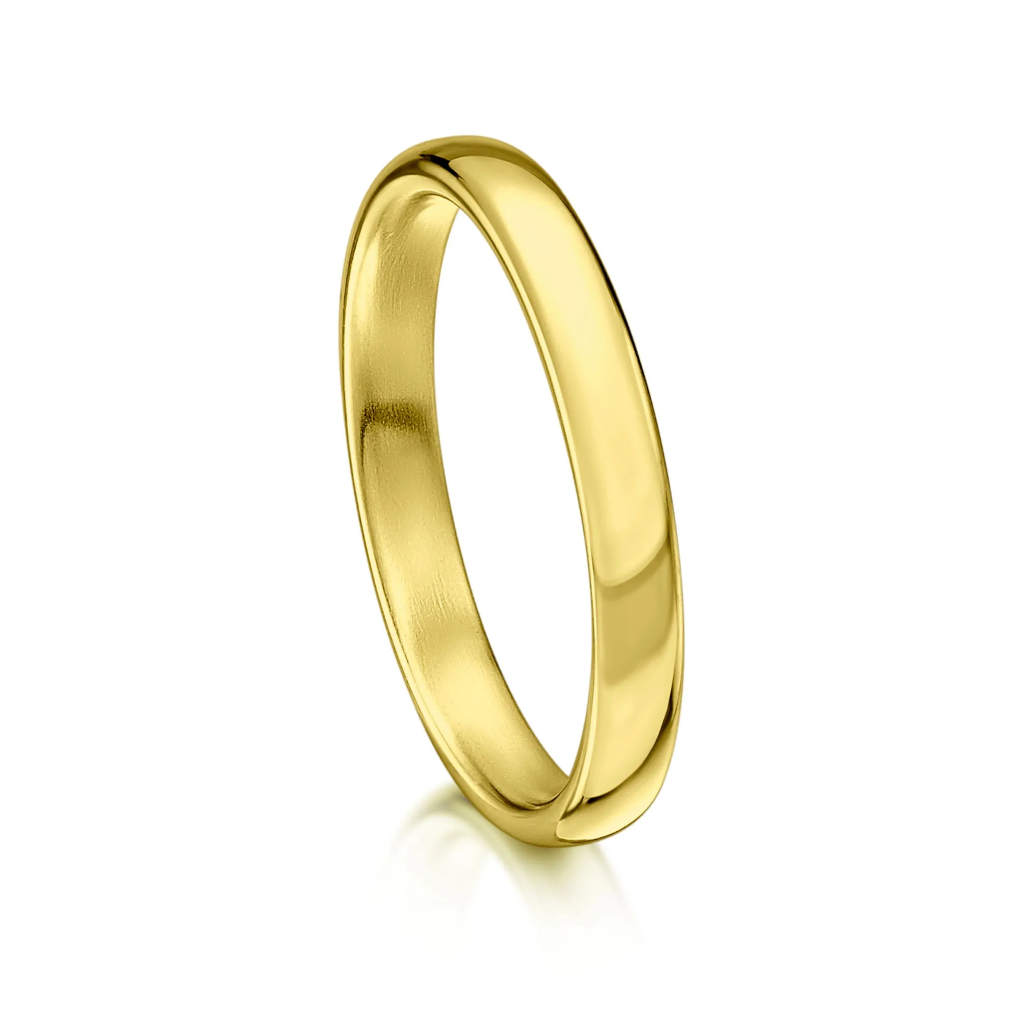 Traditional 2.5mm Wedding Ring in 18ct Yellow Gold