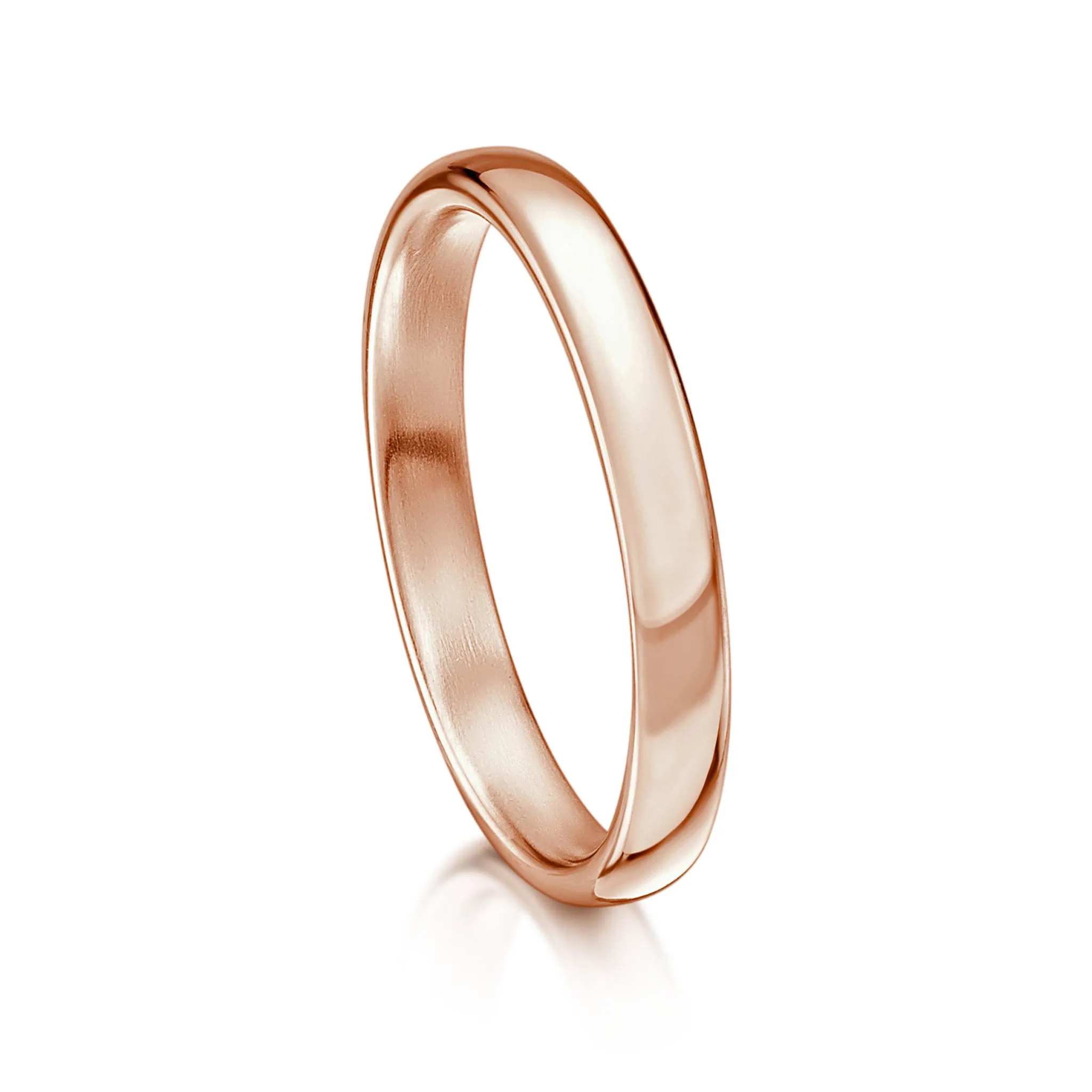 Traditional 2.5mm Wedding Ring in 9ct Rose Gold