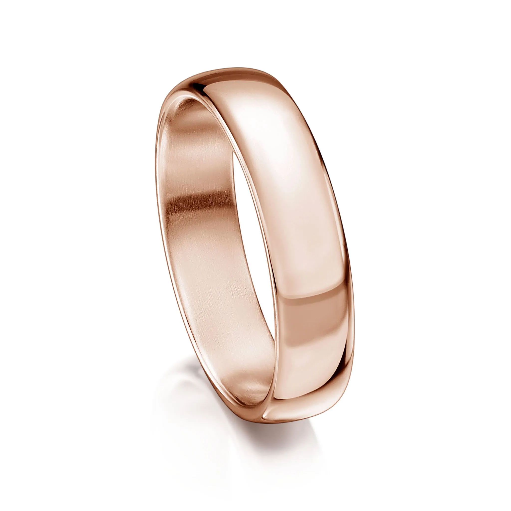 Traditional 5mm Wedding Ring in 9ct Rose Gold