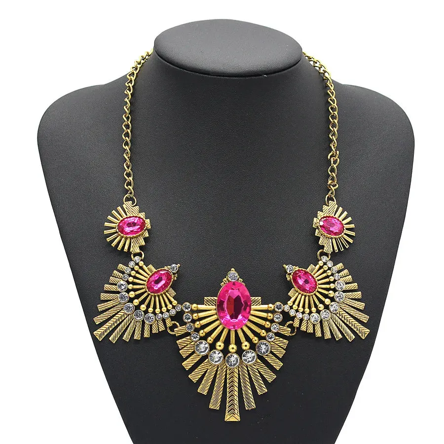 Trendy Jewelry 2022 New Vintage Jewelry Wholesale Gem Choker Necklace Woman Charm Statement Retro Necklaces & Pendants Gift