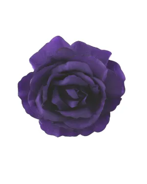 Very Large Purple Rose on Concord Clip & Brooch Pin